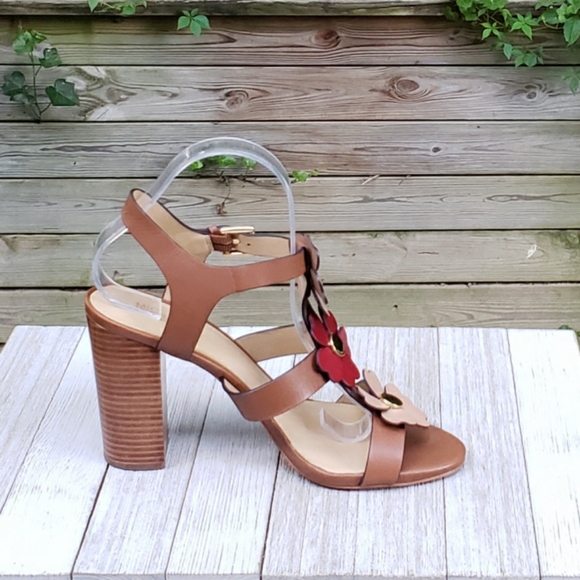 Michael Kors Floral Kit Strap Block Heel Open Toe - Picture 8 of 8